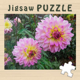 Rosa gelbe Blumen blühende ästhetische Foto -  Puzzle
