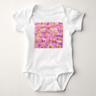 Rosa Gelbe Blumen Nahtloser Hintergrund Baby Strampler
