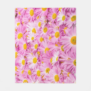 Rosa Gelbe Blumen Nahtloser Hintergrund Fleecedecke