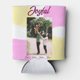 Rosa gelbe Feiertage Foto Familie Retro beide Dosenkühler