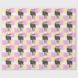 Rosa gelbe Feiertage Foto Familie Retro beide Geschenkpapier