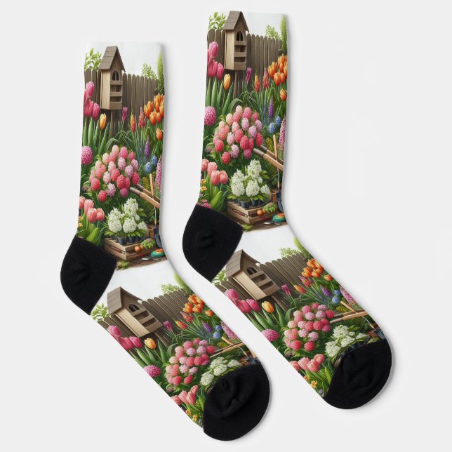 Rosa Gelbe Flora Socken (Rechts)