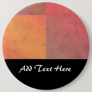 Rosa Gelbe geometrische Wasserfarbe Kunst Button