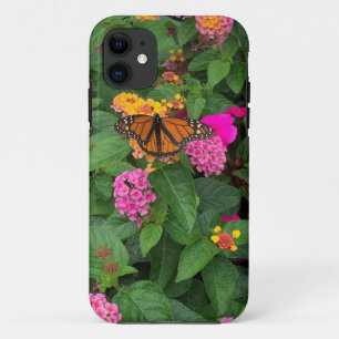 Rosa Gelbe Grüne Florale Lantana mit Schmetterling Case-Mate iPhone Hülle
