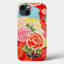 Rosa Gelbe japanische Kimono Blume Case-Mate iPhone Hülle