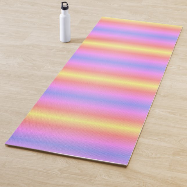 Rosa gelbe Lila Pastete Streifen Ombre 4Nina Yogamatte (Beispiel)