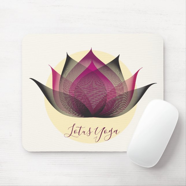 Rosa Gelbe Lotus Blume Piazza della Riforma Mousepad (Mit Mouse)