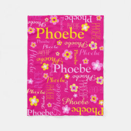 Rosa gelbe Mädels nennen Blume-Decke Fleecedecke