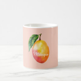 Rosa gelbe Mango Frucht Kaffeetasse