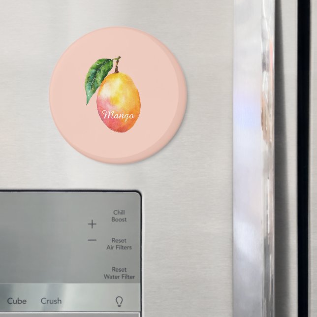 Rosa Gelbe Mango Frucht Magnet (In Situ (Kühlschrank))