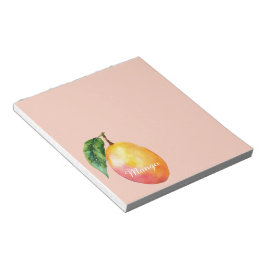 Rosa gelbe Mango Frucht Notizblock