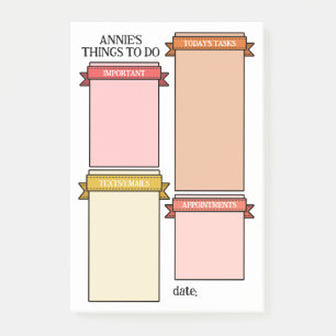 Rosa gelbe Niedliche Multifunktionsleisten-Etikett Post-it Klebezettel