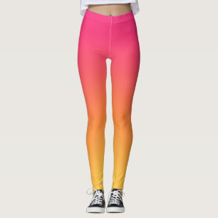 Rosa gelbe Ober glatte Gradienten Leggings