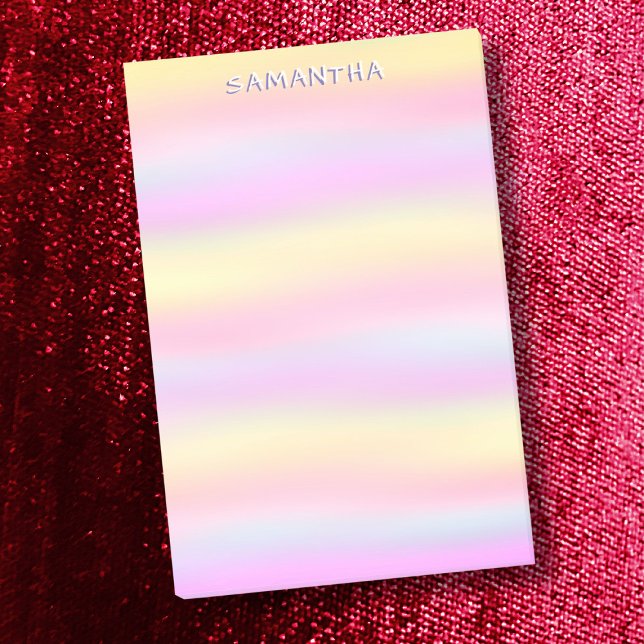 Rosa gelbe Pastellfarben Wasserfarbe individuelle  Post-it Klebezettel (Von Creator hochgeladen)