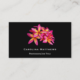 Rosa Gelbe Plumeria Visitenkarte