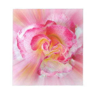 Rosa gelbe Rose Notizblock