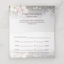 Rosa-gelbe Rosen in Aquarellfarbe auf schwarz, Mon Terminkarte