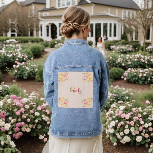 Rosa Gelbe Rosen, Monogramm Jeansjacke