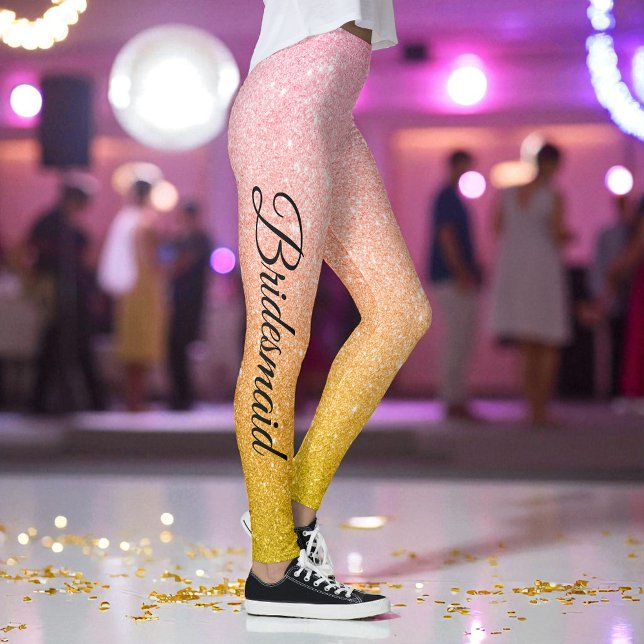 Rosa Gelbe Sparkone Glitzer Party Leggings (Von Creator hochgeladen)