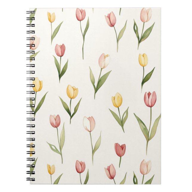 Rosa gelbe Tulpen Blumen   Notizblock (Vorderseite)