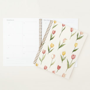 Rosa gelbe Tulpen Blumen Planer