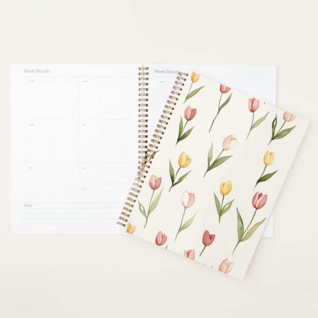 Rosa gelbe Tulpen Blumen   Planer (Anzeige)