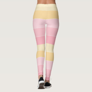 Rosa gelbe weiße Farben Trendy Template Elegant Leggings