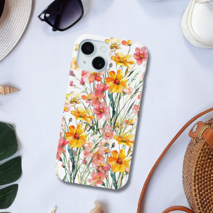 Rosa gelbe Wildblumen Blumen iPhone 15 14 13 Case-Mate iPhone Hülle