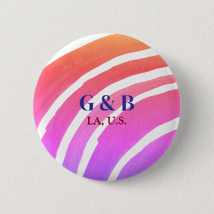 Rosa gelber Regenbogen geben dem Ehepaar den Namen Button