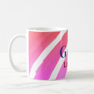 Rosa gelber Regenbogen geben dem Ehepaar den Namen Kaffeetasse