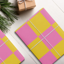 Rosa Gelbes Gelbes Gelbtes Muster Geschenkpapier Set
