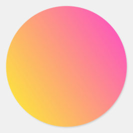 Rosa gelbfarbene Farbskala Runder Aufkleber