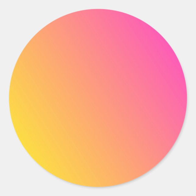 Rosa gelbfarbene Farbskala Runder Aufkleber (Vorderseite)