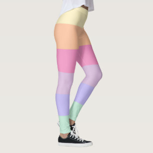 Rosa Gelborange Blaue Lila Frauen Leggings