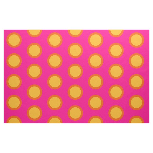 Rosa Gelborange Polka Dot Combed Baumwollstoff Stoff (Fat Quarter (45,7 x 55,9 cm))