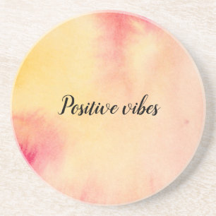 Rosa Gelbpfirsichfarbene Gefärbte Krawatte Getränkeuntersetzer