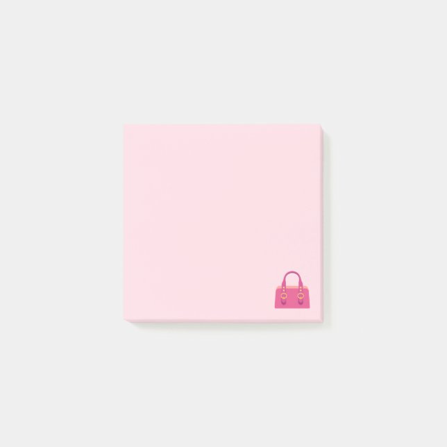 Rosa Geldbeutel Emoji Post-it Klebezettel (Vorderseite)