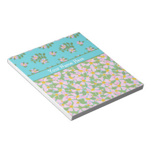 Rosa gemischte Rose Florals: Notepad oder Jotter Notizblock