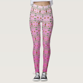 Rosa Gemusterte Leggings