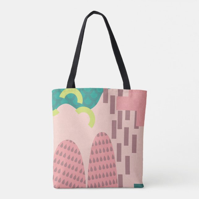 rosa Geometrie-Tasche (Rückseite)