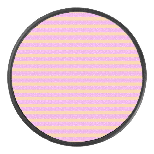 Rosa Geometrisch  Eishockey Puck (Vorderseite)