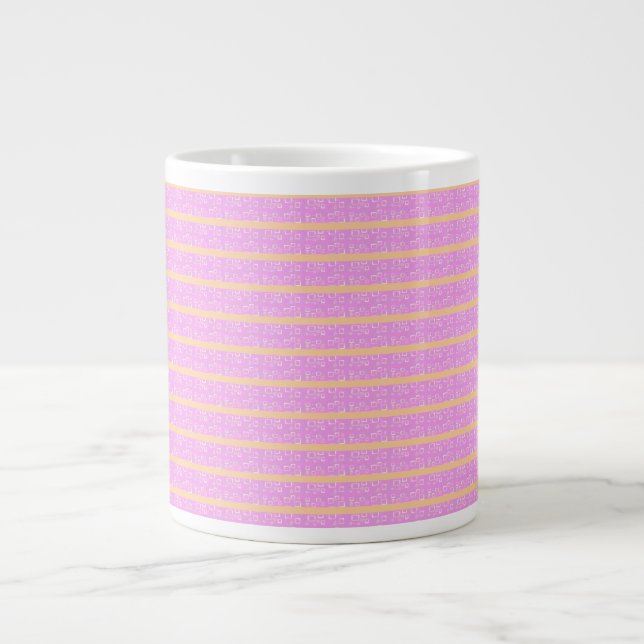 Rosa Geometrisch  Jumbo-Tasse (Vorderseite)
