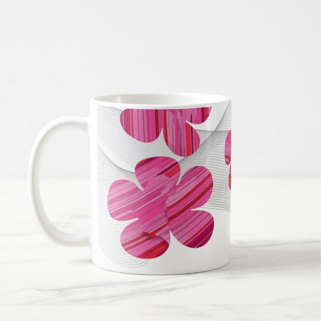Rosa geometrische Blumenvase Kaffeetasse (Links)