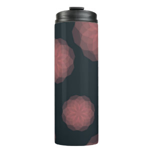Rosa, geometrische, coole, trendige Blume Thermosbecher