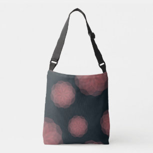 Rosa, geometrische, coole, trendige Blume Tragetaschen Mit Langen Trägern