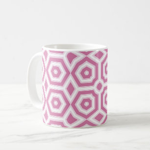 rosa geometrische Muster Deko Kaffeetasse