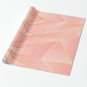rosa Geometrisches Design Geschenkpapier