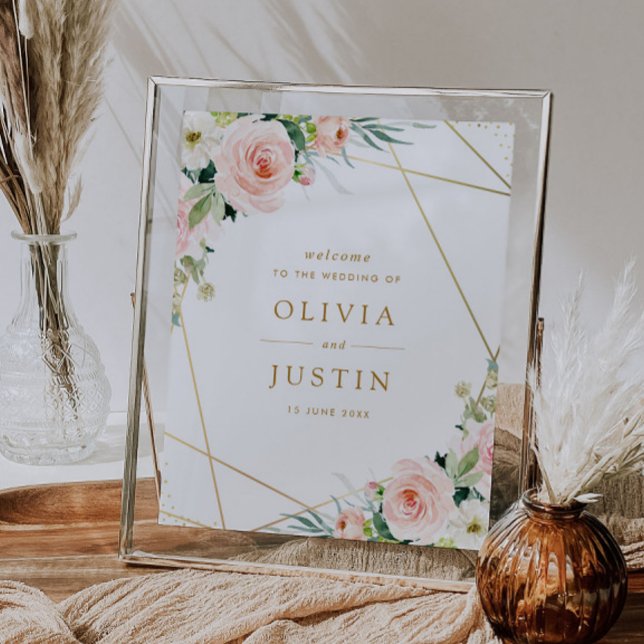 rosa, geometrisches Hochzeitszeichen Poster (Von Creator hochgeladen)