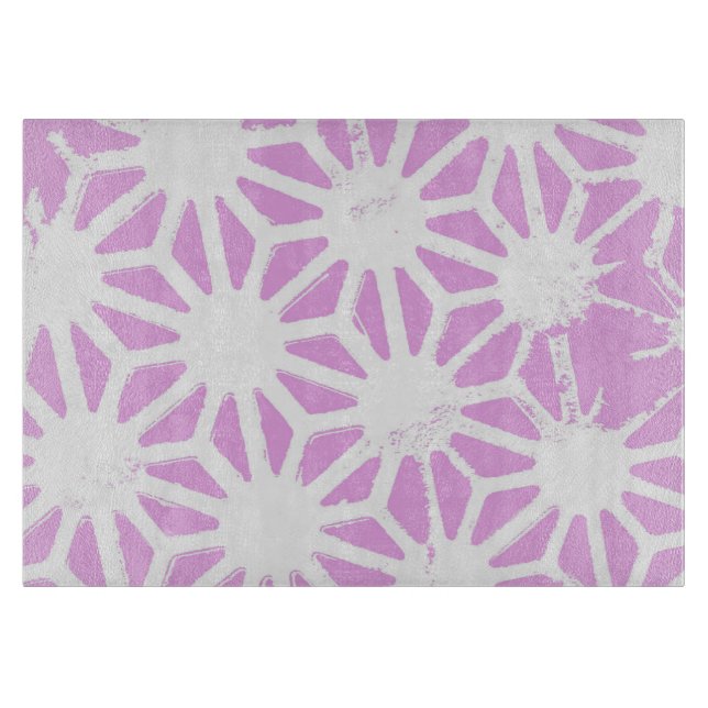 rosa geometrisches Muster Schneidebrett (Vorderseite)