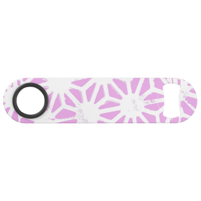 rosa geometrisches Muster Speed Flaschenöffner (Vorderseite (Horizontal))